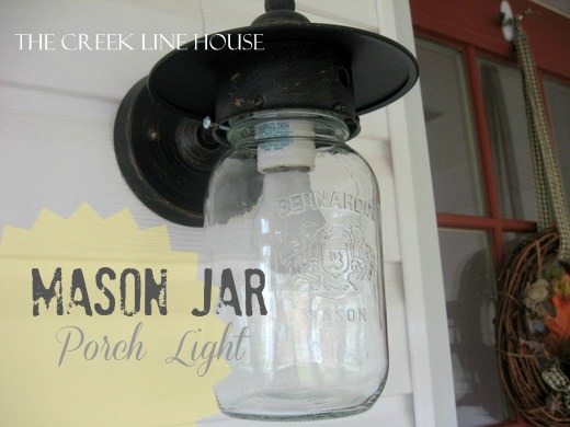 Mason jar porch light update