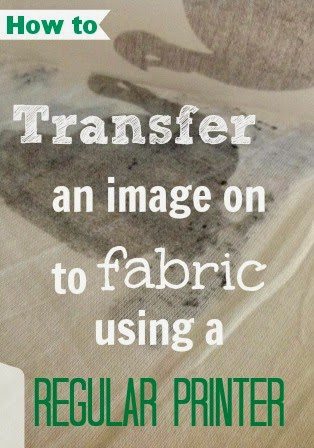 How to transfer an image onto fabric using wax paper and your printer!