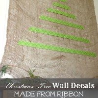Christmas Tree Wall Decal Made With Ribbon