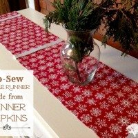 No-Sew DIY Table Runner Made From Napkins