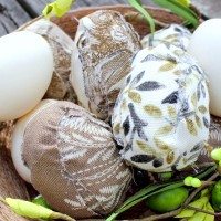 Fabric Covered Eggs Using Leftover Decor Fabrics