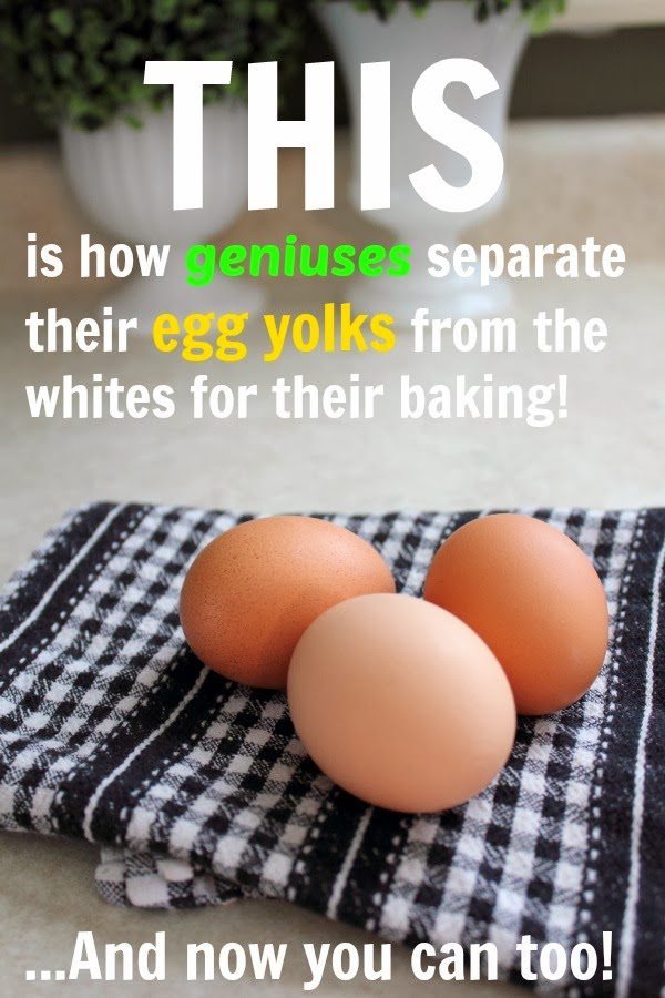How to Separate Egg Whites from the Yolks.  You'll love this simple trick because it really works!