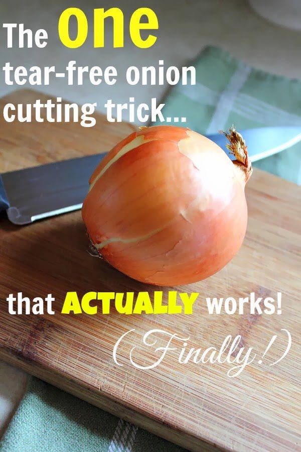 how to keep from crying while cutting onions