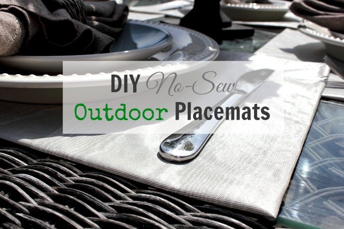 DIY No-Sew Outdoor Placemats made from vinyl!