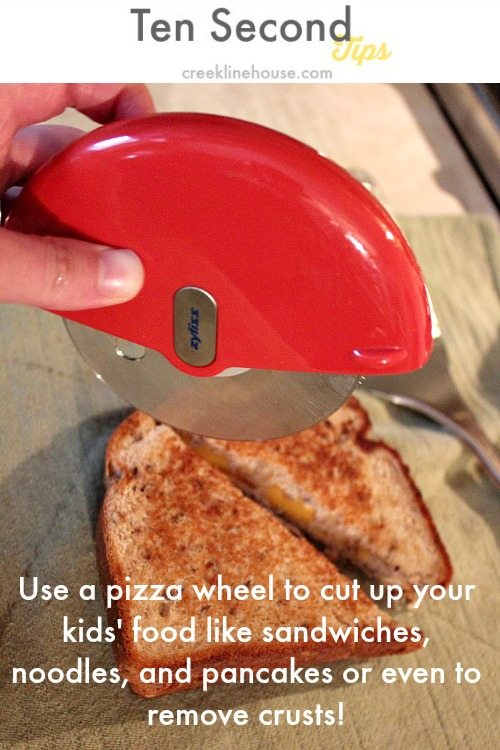 Quick food cutting tip! Great to remember for when you need to cut up food for kids!