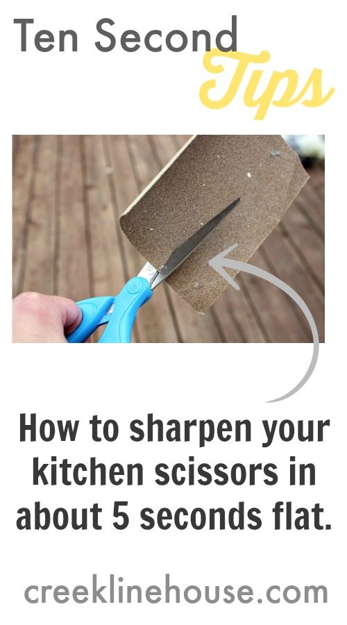 Sharpening dull scissors!