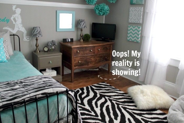 Before and After: A creepy dark old bedroom becomes a bright, clean and cheerful room perfect for any teen or tween!