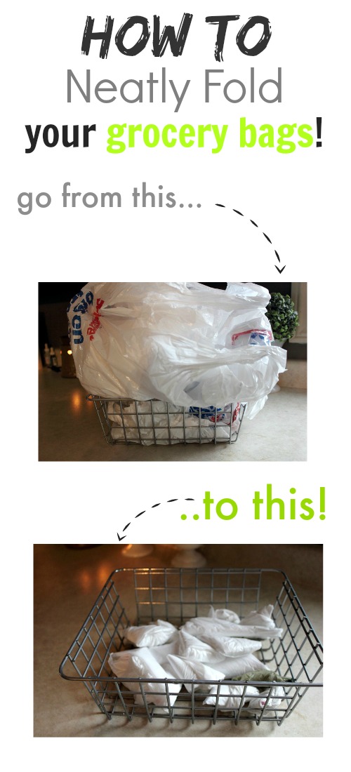 Plastic grocery bags have many great uses around the home but saving all those bags just contributes to the clutter in your cupboards.  Well, go ahead and save your bags and say goodbye to that clutter too as I show you how to neatly fold grocery bags.