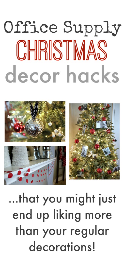 Easy Christmas decor ideas using basic office supplies!
