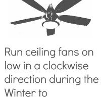 Saving on Winter energy costs with ceiling fans! (Ten Second Tips)