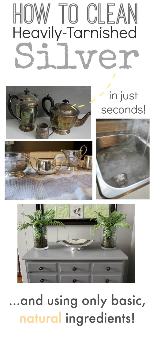 How to clean silver naturally, even if it's really tarnished! The tarnish just melts away with this trick!