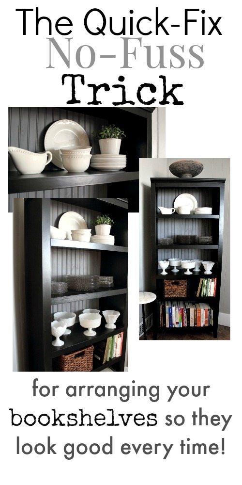 How to arrange your bookshelves quickly so they look good without having to fiddle with them for hours and hours! A must-know tip for everyone who owns a shelf!