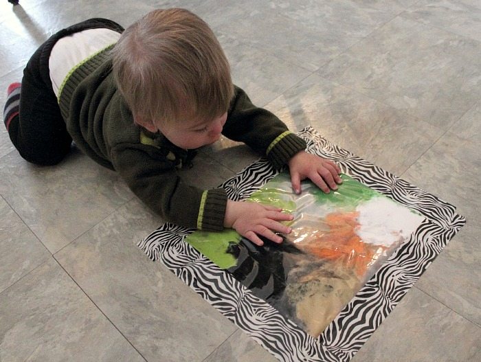 All the fun of finger painting and sensory bins for toddlers without the mess!
