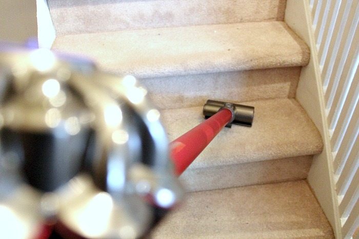 How to do a really great job of vacuuming your stairs! Mine used to always look terrible before this!