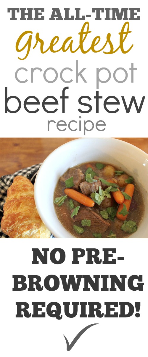 This is the recipe!!! The BEST crock pot beef stew! So easy and so flavorful!