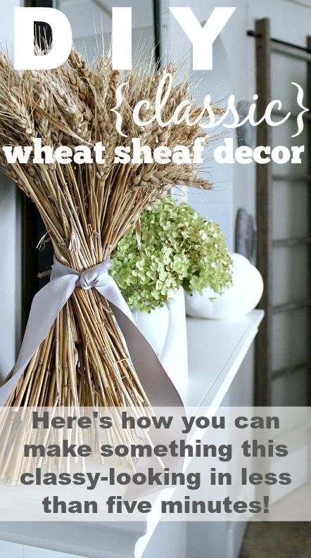 Quickly and easily make a wheat sheaf for your fall decor or harvest table centerpiece with this simple step-by-step guide.