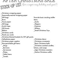 What to Stock up on in the After Christmas Sales: Free Printable Stock Up List!
