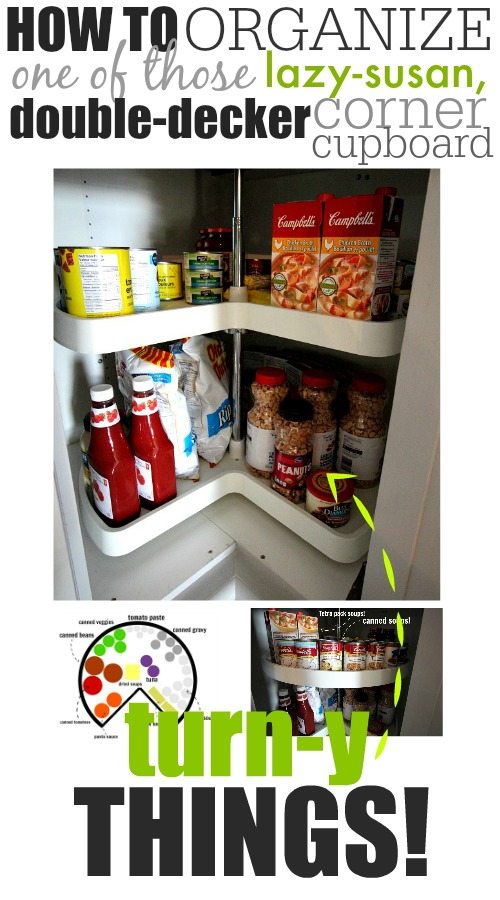 Yes!!! Finally this lazy-susan cupboard organizer thing makes sense!! This tells you exactly what to do to get organized!