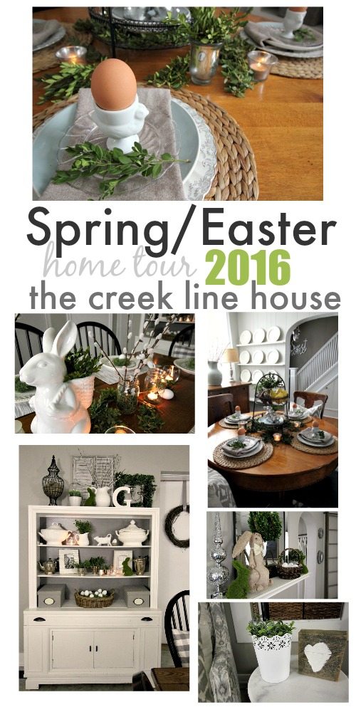 Easter and spring home tour 2016! Lots of easy and affordable farmhouse-style decorating ideas!