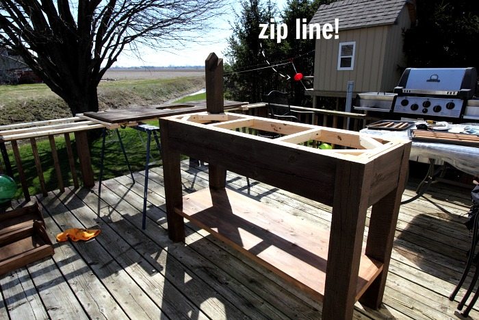 Create an impressive beverage center like this for your summertime deck in less than a weekend!
