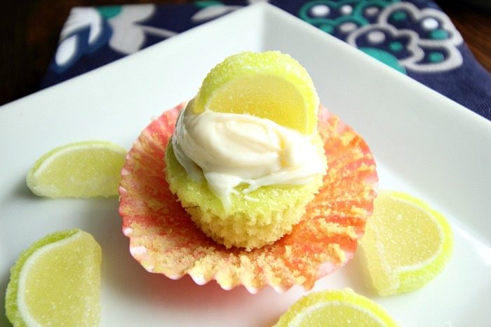 Sugared lime mini cupcakes! The perfect little treat for a summertime BBQ or potluck! 