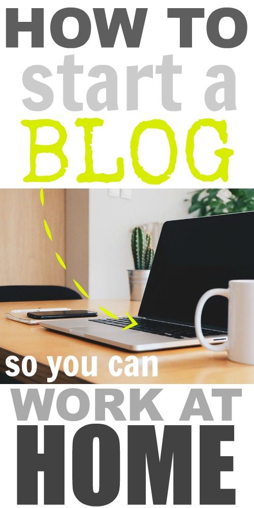 Super simple step-by-step instructions for how to start a blog the easy way so you can work from home!