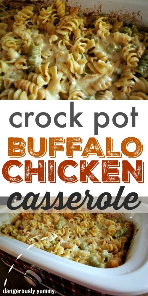 How to make a delicious, crowd-pleasing, Buffalo Chicken casserole in your crock pot!