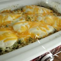 Crock Pot Chicken and Rice Casserole with Broccoli and Cheddar