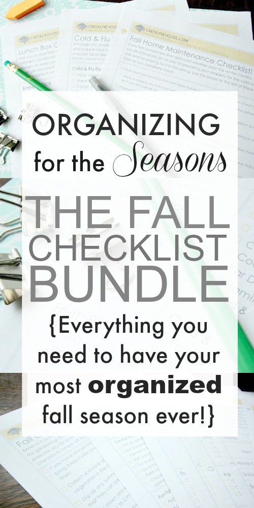 A fall checklist bundle with everything you need to get you ready for your most organized fall season ever!