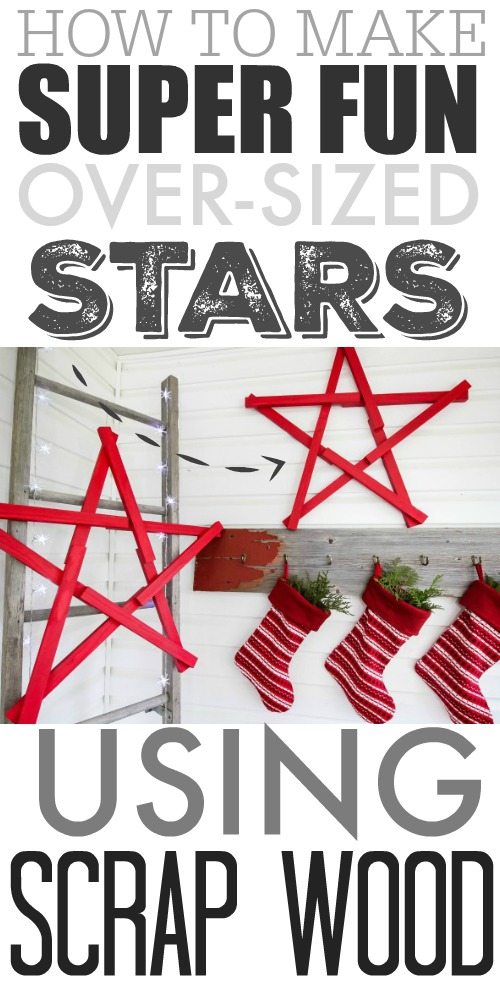 DIY Christmas Decor Stars made using scrap wood! Love these! 