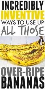 Ways to use up all of those extra over-ripe bananas! I definitely want to try some of these!