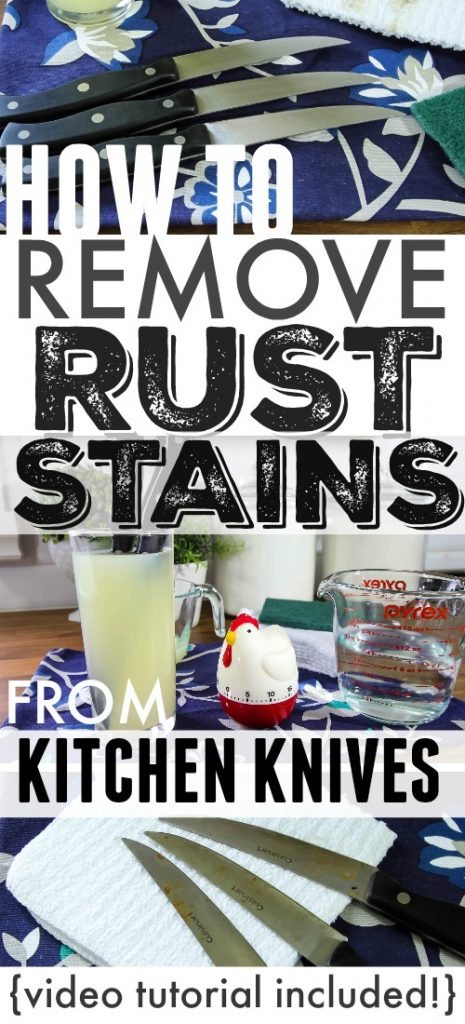 Great trick! How to remove rust stains and spot from kitchen knives naturally!