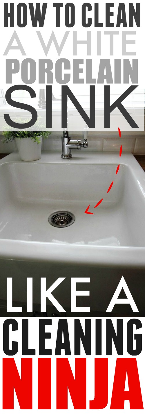 The Cleaning Ninja method for cleaning a white porcelain sink! This works better and faster than anything else I've tried!