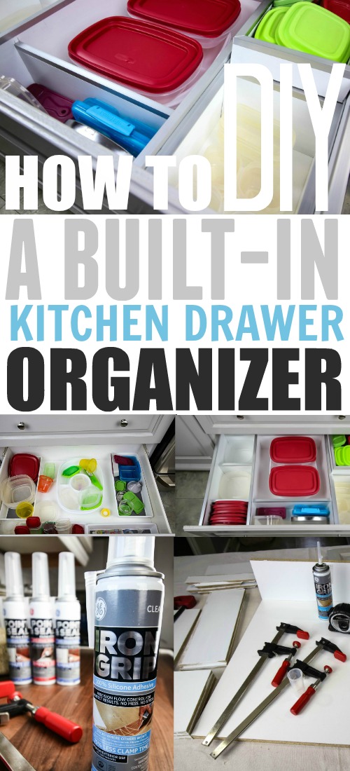 How to build your own custom kitchen drawer organizers! So smart! #ad