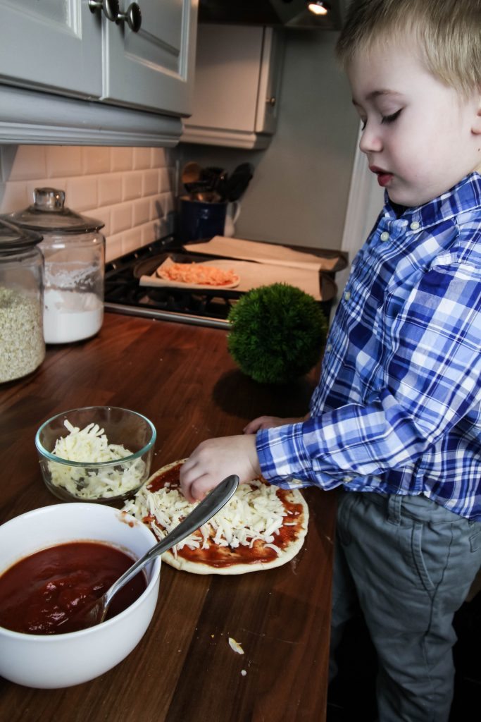She made pizzas out of different kinds of cheese to get her kids to try new things! So smart!