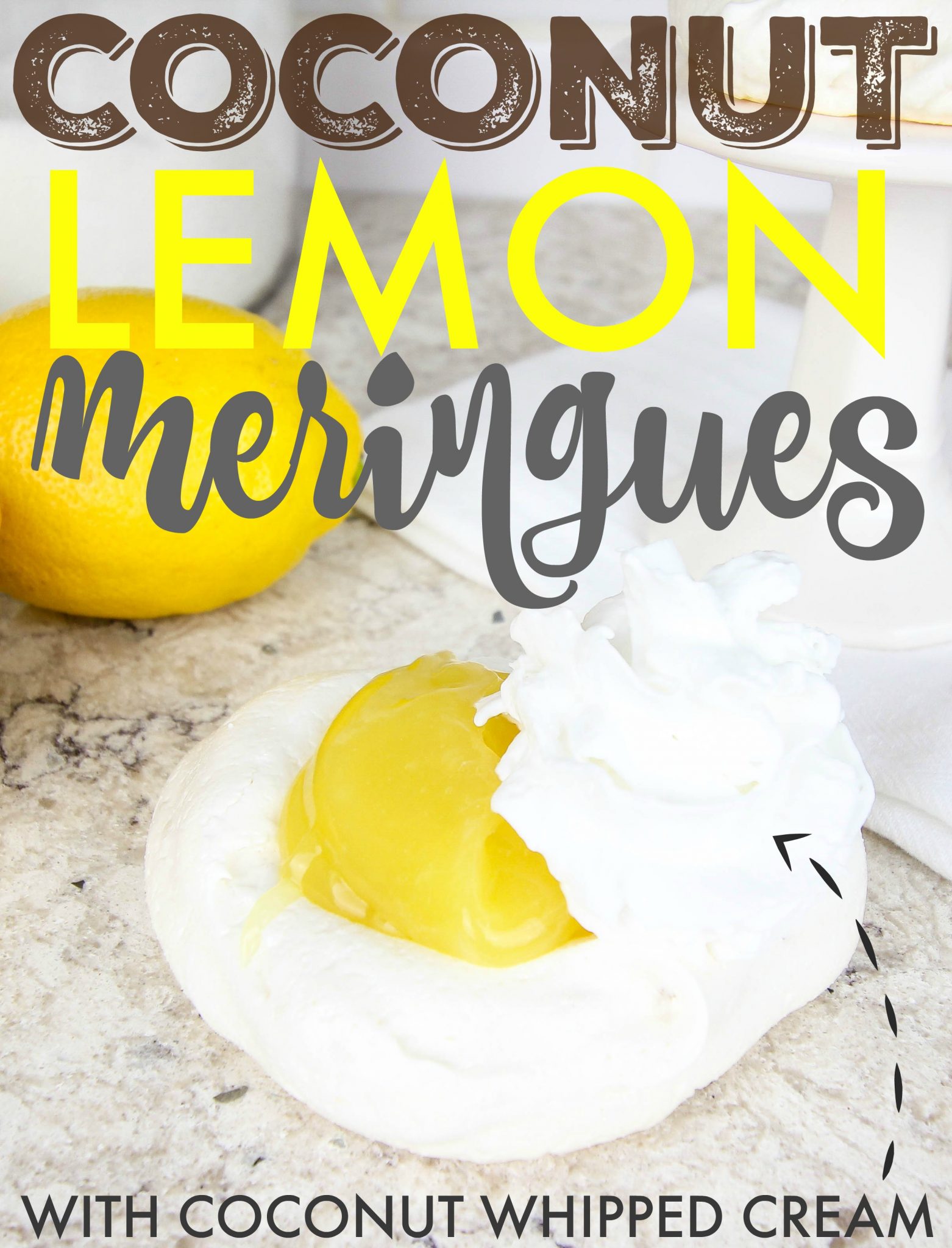 Coconut Lemon Meringues recipe! Great light dessert for Easter!