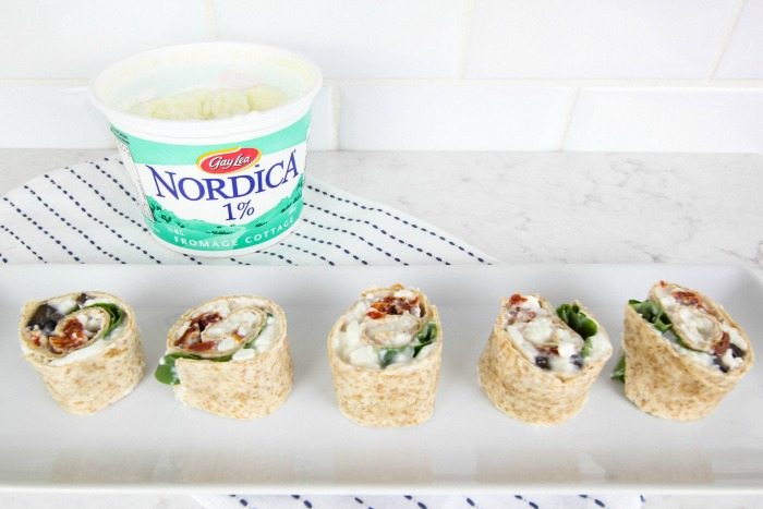 Easy and healthy party food idea! These roll-ups look delicious and I love that they use cottage cheese! #BornOnTheFarm #ad