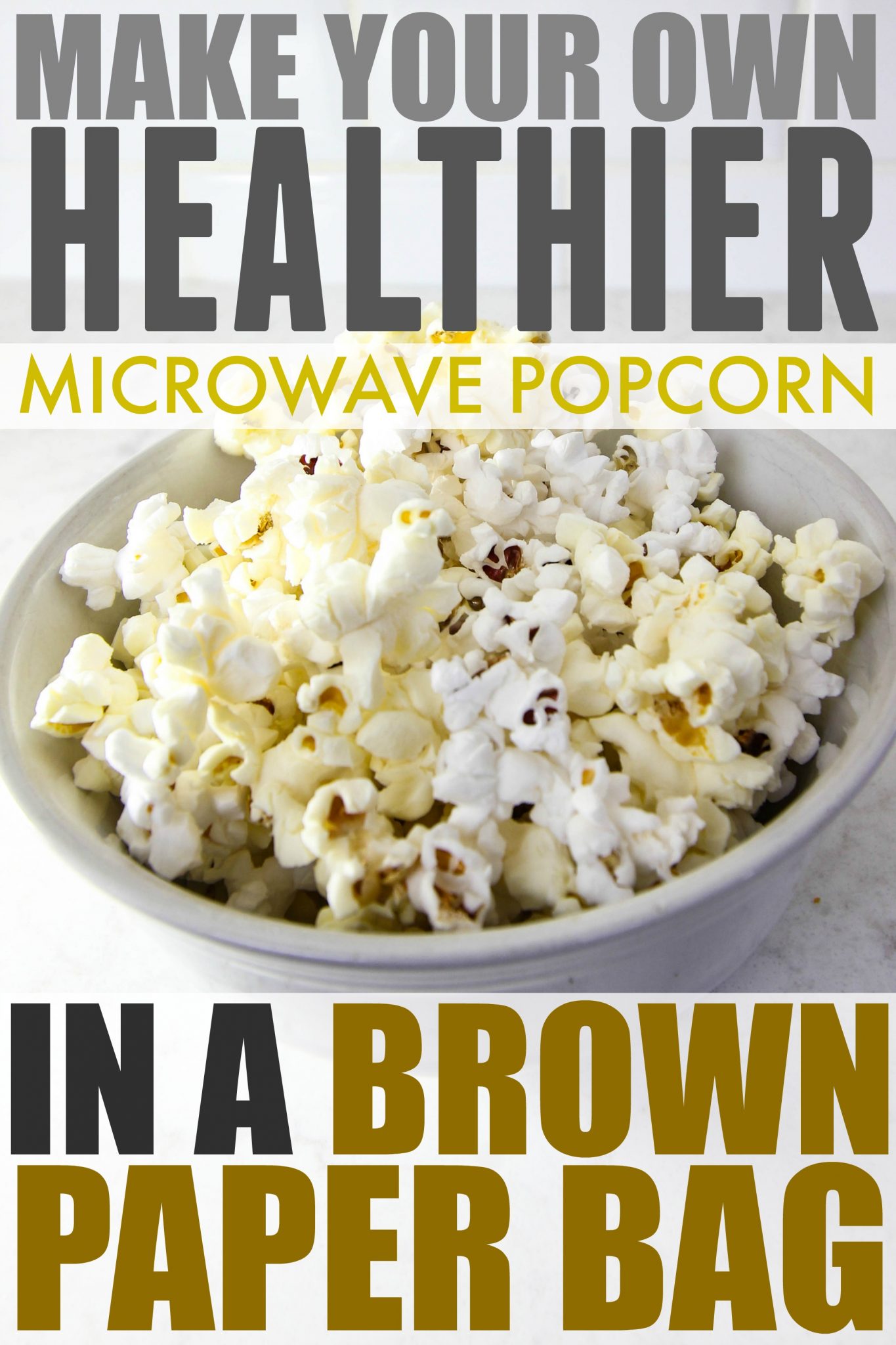 Fun trick for healthier DIY microwave popcorn using a plain paper bag!