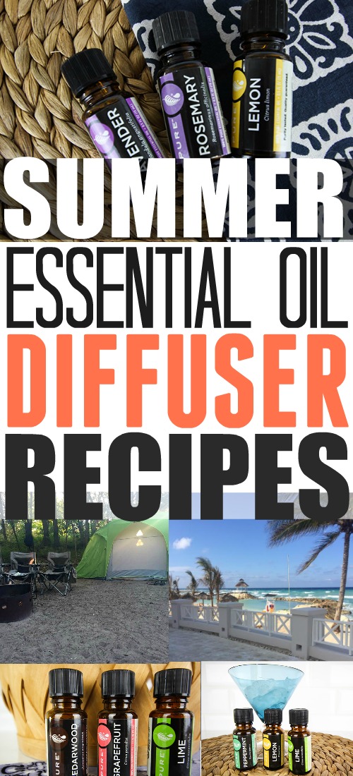 Essential oil recipes that you can use in your diffuser to make your home smell like summer!