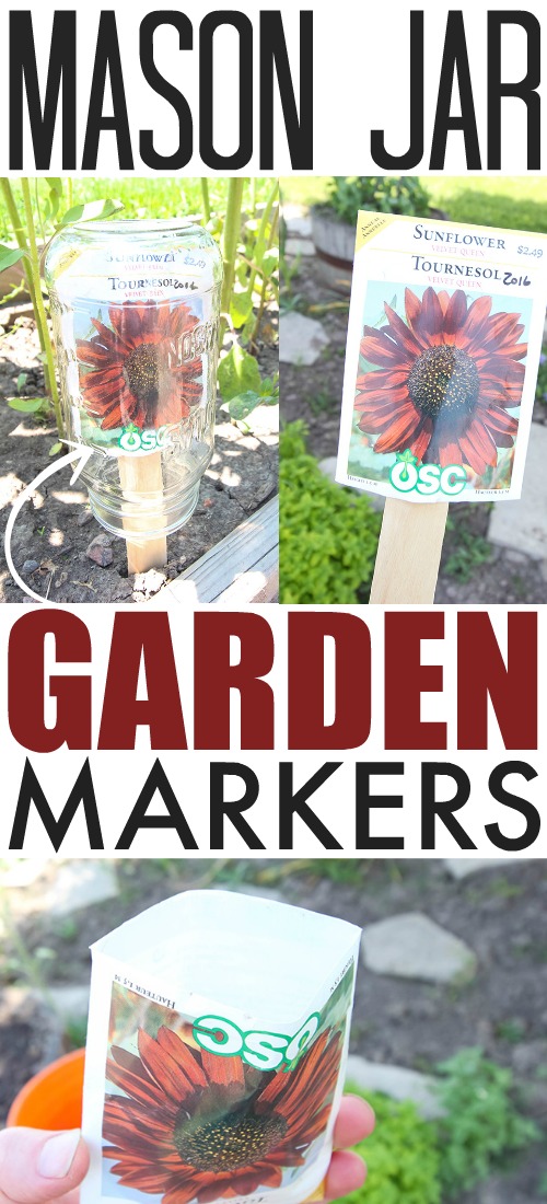 These simple mason jar garden markers are so clever! I love that they allow you to have all your planting info right in the garden!