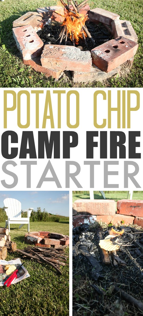 How to start your camp fire using potato chips!