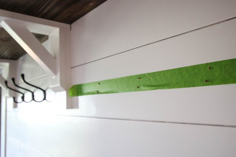 The trick to hanging your hooks in a perfectly straight row!