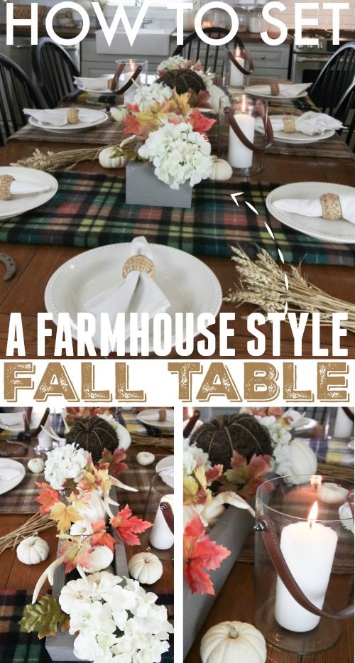 Love this fun and festive farmhouse tablescape for fall!