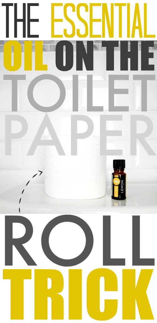 Keep your bathroom smelling fresh and clean with this essential oil toilet paper trick. This trick is so simple and it keeps working for days!