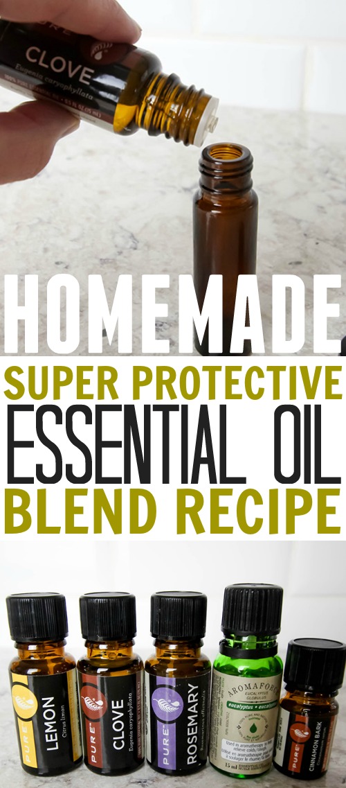 Make your own DIY protective essential oil blend for a lot less money! Here's the recipe!