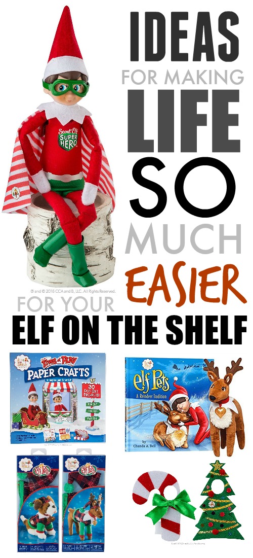 Check out these great ideas and accessories to help make life fun and easy for your family's Elf on the Shelf this Christmas season!