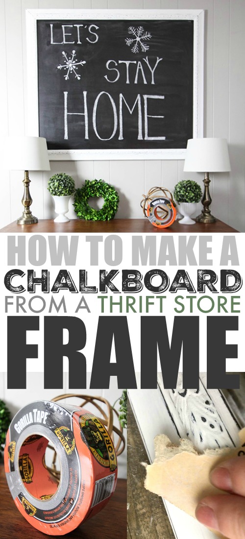 Here's how to make a beautiful thrift store frame chalkboard from all of those beautiful frames you see on old paintings at thrift stores and garage sales!