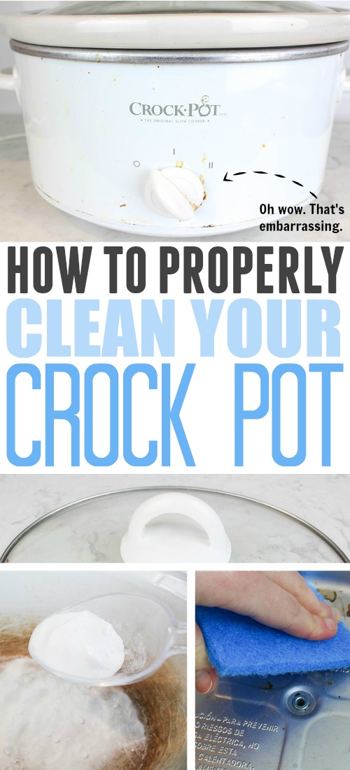 Today we're talking about how to clean a Crock Pot. These much-loved kitchen workhorses can get pretty grimy without us even noticing it, as you'll see mine did. Here's how to properly clean yours to make it as good as new again!