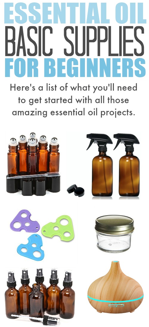 All the essential oil basic supplies you'll need to get started with all of those amazing essential oil recipes you've been wanting to try!
