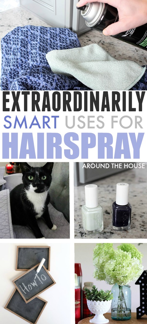 There are so many really surprising uses for hairspray around the house! Here are a few of my favorite, most practical uses that I've come across.